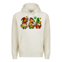 Oatmeal Heather fall gnomes with pumpkin pie Premium Hoodie - AdoDesignShop
