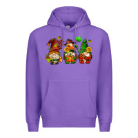 Purple fall gnomes with pumpkin pie Premium Hoodie - AdoDesignShop