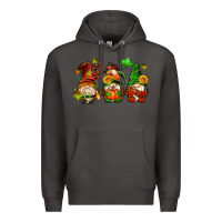 Smoke fall gnomes with pumpkin pie Premium Hoodie - AdoDesignShop
