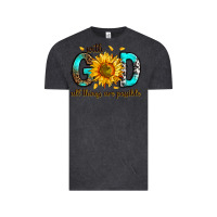 Vintage Black with god all things possible Vintage Tee - RanaPortraitStore