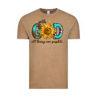 Vintage Coffee with god all things possible Vintage Tee - RanaPortraitStore