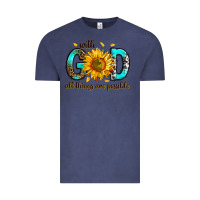 Vintage Denim with god all things possible Vintage Tee - RanaPortraitStore