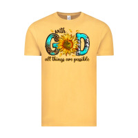 Vintage Mustard with god all things possible Vintage Tee - RanaPortraitStore