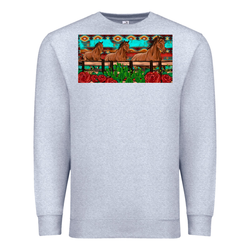 Horses Roses Ann Cactuses License Plate Premium Sweatshirt by Artiststas | Teevron