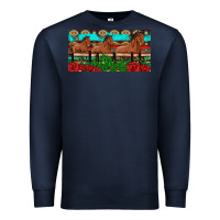 Navy horses roses ann cactuses license plate Premium Sweatshirt - Artiststas