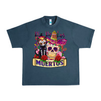 Midnight Navy dia de los muertos Urban Heavy Tee - Zillion Design Studio