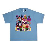 Pebble Blue dia de los muertos Urban Heavy Tee - Zillion Design Studio