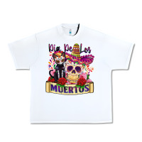 White dia de los muertos Urban Heavy Tee - Zillion Design Studio