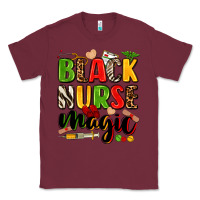 Burgundy Black Nurse magic juneteenth Classic Tee - Zillion Design Studio