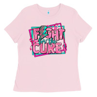 Bubblegum Pink fight for the cure Ladies Tee - AdoDesignShop