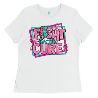 White fight for the cure Ladies Tee - AdoDesignShop