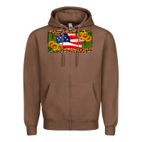 Chestnut usa flag and cactus license plate Zipper Hoodie - HRA Design Shop