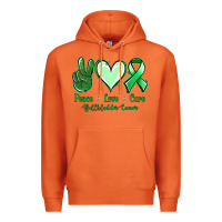 Carrot Peace love cure Gallbladder Cancer Premium Hoodie - NancyCooperArtShop