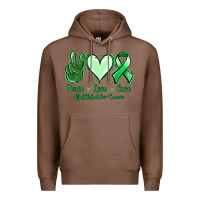 Chestnut Peace love cure Gallbladder Cancer Premium Hoodie - NancyCooperArtShop