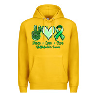 Lemon Peace love cure Gallbladder Cancer Premium Hoodie - NancyCooperArtShop