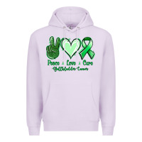 Lilac Peace love cure Gallbladder Cancer Premium Hoodie - NancyCooperArtShop