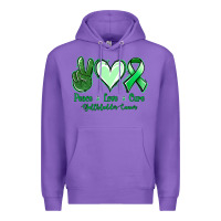 Purple Peace love cure Gallbladder Cancer Premium Hoodie - NancyCooperArtShop