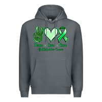 Rock Peace love cure Gallbladder Cancer Premium Hoodie - NancyCooperArtShop