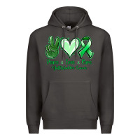 Smoke Peace love cure Gallbladder Cancer Premium Hoodie - NancyCooperArtShop