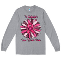 Heather Grey in october we wear pink sunflower Long Sleeve Tee - RanaPortraitStore