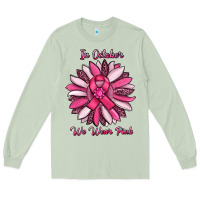 Matcha in october we wear pink sunflower Long Sleeve Tee - RanaPortraitStore