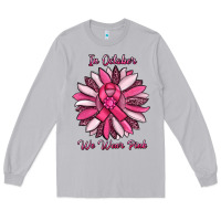 Moon Dust in october we wear pink sunflower Long Sleeve Tee - RanaPortraitStore
