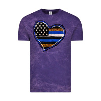 Cloud Purple police heart Vintage Tee - RanaPortraitStore