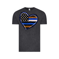 Vintage Black police heart Vintage Tee - RanaPortraitStore