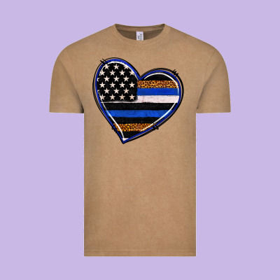 Vintage Tee police heart