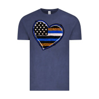 Vintage Denim police heart Vintage Tee - RanaPortraitStore
