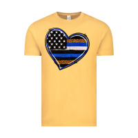 Vintage Mustard police heart Vintage Tee - RanaPortraitStore