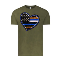 Vintage Olive police heart Vintage Tee - RanaPortraitStore