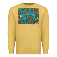 Antique Gold gemstone wood and cowhide background Premium Sweatshirt - Artiststas