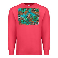 Cardinal gemstone wood and cowhide background Premium Sweatshirt - Artiststas
