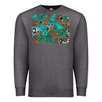 Charcoal Heather gemstone wood and cowhide background Premium Sweatshirt - Artiststas