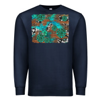 Navy gemstone wood and cowhide background Premium Sweatshirt - Artiststas