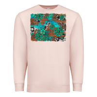 Pale Pink gemstone wood and cowhide background Premium Sweatshirt - Artiststas