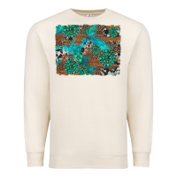 Sandshell gemstone wood and cowhide background Premium Sweatshirt - Artiststas