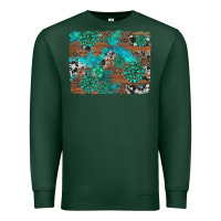 Sports Green gemstone wood and cowhide background Premium Sweatshirt - Artiststas