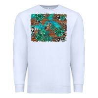 White gemstone wood and cowhide background Premium Sweatshirt - Artiststas