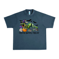Midnight Navy T-Rex Trick Rawr Treat Urban Heavy Tee - RanaPortraitStore