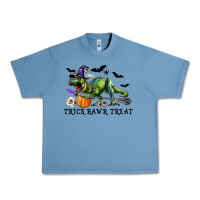 Pebble Blue T-Rex Trick Rawr Treat Urban Heavy Tee - RanaPortraitStore