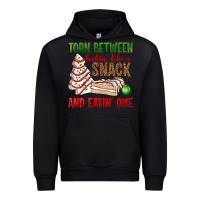 Black torn between lookin' like a snack and eatin' one bbs Urban Hoodie - BundleAndBundleShop