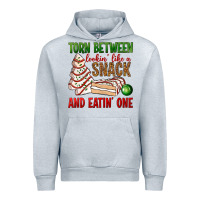 Heather Grey torn between lookin' like a snack and eatin' one bbs Urban Hoodie - BundleAndBundleShop