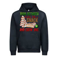 Navy torn between lookin' like a snack and eatin' one bbs Urban Hoodie - BundleAndBundleShop