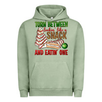 Pigment Oil Green torn between lookin' like a snack and eatin' one bbs Urban Hoodie - BundleAndBundleShop