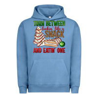 Pigment Pebble Blue torn between lookin' like a snack and eatin' one bbs Urban Hoodie - BundleAndBundleShop