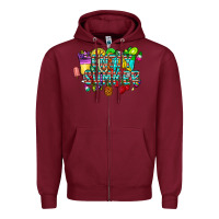 Burgundy enjoy summer Zipper Hoodie - CowhideDigitalArt