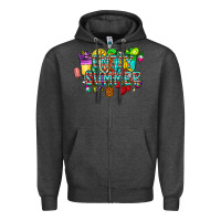 Charcoal Heather enjoy summer Zipper Hoodie - CowhideDigitalArt