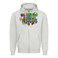 Dove Grey enjoy summer Zipper Hoodie - CowhideDigitalArt